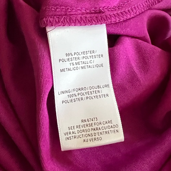 NWT Taylor Women’s Metallic Surplice V-Neck Long Sleeve Ruffled Trim Mini Dress - Picture 14 of 14